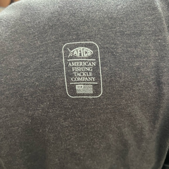 AFTCO Men's Charcoal Long Sleeve Tee - Picture 4 of 4